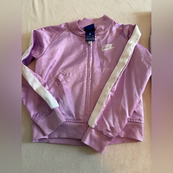 Nike Light Pink/Purplish Toddler Tracksuit with White Stripes - Picture 2 of 5